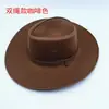 Fornecimento Imediato Chapéu de Cowboy Ocidental Chapéu de Cavaleiro da Pradaria Chapéu de Sol para Viagem Protetor Solar Chapéu de Palha Fresco Chapéu de Cowboy para Montanhismo Masculino e Feminino