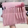 Set de 12 Brochas de Maquillaje de Fibra Ultrasuave, Brocha para Polvos para Niña, Pincel para Ojos, Disponible Exclusivamente para Ventas Transfronterizas