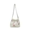Bolsa de Color Sólido de Verano Estilo Chino Nuevo de Nicho para Mujer 2025 Nueva Cadena Versátil Bolso Cruzado de Hombro Único Bolso Cubo de Moda