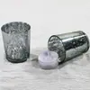 Portavelas de Vidrio de Color, Decoración de Lámpara de Mesa con Velas, Cena Romántica a la Luz de las Velas, Decoración de Arreglos de Portavelas para Bar, Restaurante, Hogar