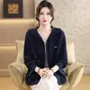Elegante Cárdigan de Punto para Mamá Otoño/Invierno 2026 Nuevo Estilo Chaqueta Casual con Capucha para Mamá de Mediana Edad Primavera/Otoño