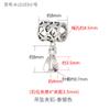 Estilo retro pingente fivela feminina Xiangyun tubo cotovelo fivela de prata pingente cabeça diy cristal Buda Jade fivela