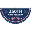 América EUA 250º Aniversário Dia da Independência Aniversário EUA Interno Externo Semircircular em Forma de Leque Bandeira