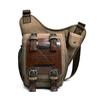Bolsa Masculina de Lona Tendência Moda Europeia e Americana Bolsa de Ferramentas Bolsa de Ombro Transversal Bolsa Mensageira Multicamadas para Viagem
