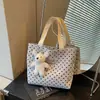 Bolsa de Lona Grande Capacidade Feminina 2026 Novo Estilo Moda Versátil Bolsa de Ombro Único Bolsa Transversal para Estudante Aula Deslocamento