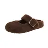 Nuevas Pantuflas con Cobertura para la Cabeza de Lana de Cordero Otoño/Invierno 2026 para Mujer Modernas para Usar al Aire Libre Suela Gruesa Versátiles Slip-ons Zapatos Peludos para Mujer