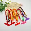 Cordón para Teléfono Móvil Trenzado Bicolor Smiley Cuerda Corta Simple Funda de Teléfono Móvil Cuerda Corta Adornos Colgantes Bolso de Moda Cuerda Corta Trenzada Estilo Coreano