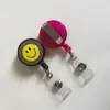 Insignia con cara sonriente creativa de logo de fábrica hebilla de fácil extracción cordón retráctil de fácil extracción hebilla para identificación