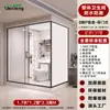 Dormitorio Secundario Familiar Uso Privado Baño Completo Integrado Puerta Batiente Inodoro Integrado Cabina de Ducha de Cristal Espeso 1.7*1.2