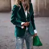 Chaqueta de Traje Elegante de Color Puro, Nueva Moda Otoño e Invierno para Mujer, Transfronteriza Europea y Americana de Amazon 2025