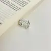 Anillo texturizado de plata de ley S925 para mujer, diseño abierto ajustable, estilo de nicho de alta gama, anillo versátil de lujo ligero para el dedo índice, nuevo