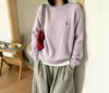 Suéter Feminino 2026 Outono/Inverno Novo Estilo Suéter de Tricô Trançado Gola Redonda Suéter Feminino Pulôver Bordado Manga Longa Malha Top Roupa Feminina