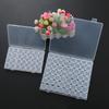Herramientas para uñas caja de almacenamiento de 28 rejillas 56 rejillas caja de plástico removible para joyería caja de embalaje para joyería de uñas tapa separada