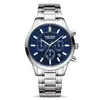Reloj Megir genuino para hombre, de negocios, de moda, con correa de acero, cronógrafo, resistente al agua, luminoso, de cuarzo, modelo 2150