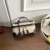 Nueva Bolsa de Lona tipo Caja, Nuevo Bolso de Mano de Moda Tendencia, Bolso Cruzado de Hombro Versátil Casual para Mujer
