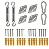 Accesorios para Vela de Sombra Acero Inoxidable Tensor Gancho Hebilla en Forma de Diamante Cesta de Flores Accesorios para Sombrilla de Exterior Cable de Acero