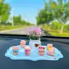 Adornos Lindos de Cerdito Luchando para Coche Pantalla de Consola Central Adornos Sanadores Accesorios de Interior de Coche Adornos para Coche