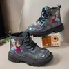 Botas Martin para Niñas con Forro de Felpa Otoño e Invierno Nuevas 2026 Botas de Princesa Elsa Botas de Cuero para Niños Botas Cortas para Bebé Suela Suave Antideslizante