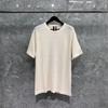 TIEMPO RESPIRAR TB cuello redondo malla manga corta marca de moda raya de color en la espalda cinta hombre y mujer pareja casual media manga T