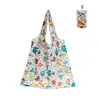 En stock Bolsa de Compras Plegable, Bolsa Ecológica de Tela Estampada de Poliéster 190T, Bolsa de Compras para Supermercado al por Mayor de Fábrica