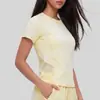 Camiseta Deportiva de Manga Corta Juyitang de Malla Lateral para Verano, para Correr, Fitness, Ligera, Transpirable, de Secado Rápido para Mujer