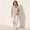 Outono Inverno 2026 Novo Casaco de Lã Camelo Dupla Face com Gola Alta Feminino Estilo Coreano Casaco de Lã Solto Outerwear para Mulheres Baixas