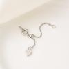 Platino Chapado en Cobre Correas Altas Ajustables con Cuentas Cadena Extendida Cadena de Cola Pulsera Collar de Perlas Hecho a Mano DIY Cadena Extensible Retráctil