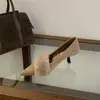 Sapatos Elegantes de Bico Fino com Salto Alto Estilo Francês para Mulheres, Novo Modelo Outono/Inverno 2025, Sapatos de Algodão com Forro de Lã