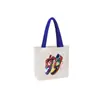 Bolsa de Lona com Logo Estampado, Bolsa Pai e Filho, Bolsa de Ombro Estilo Ins, Mercadoria Cultural e Criativa, Bolsa Promocional de Compras Ecológica