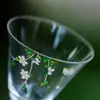 Copa de Vino de Cristal Engrosado Resistente al Calor, Copa de Cáliz, Copa con Forma de Flor, Copa de Maestro, Taza para Cata de Té, Copa Individual, Copa para Cata de Té Verde