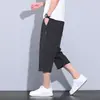 Pantalones Cortos Casuales de Seda de Hielo para Hombre, Verano Delgados de Marca de Moda, Pantalones Acortados Holgados, Nuevos Pantalones Cortos Deportivos de Secado Rápido 2025