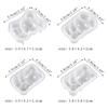 Molde de oso semi-tridimensional de epoxi de cristal para bricolaje, molde de silicona con colgante de oso, conejo y ratón tridimensional