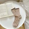 Calcetines tobilleros para mujer, calcetines de algodón con diseño de tendencia de primavera y otoño, calcetines largos coreanos para niñas, calcetines de pelo para otoño e invierno.