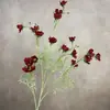 Cielo Estrellado Cósmico Simulada de Rama Alta Flor Simulada Margarita Terciopelo Pequeña Floral Boda Hogar Arreglo Floral Flor Artificial Decorativa