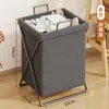 Cesto de roupa suja com tampa, cesto de lavanderia dobrável para casa, grande capacidade, adequado para banheiro, restaurante de hot pot, cesto de armazenamento de roupas, cesto de lavanderia para banheiro