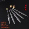 Kit de fabricación casera para cuchillo de té, muestra de cuchara de té, aguja de té a juego, acero inoxidable con patrón Damasco, stock semiacabado