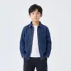 Camisa de mezclilla de manga larga para niño, camisa de mezclilla para niño de primavera y otoño, top casual de manga larga de mezclilla para niño