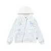 Sudadera con capucha y estampado integral de estrellas y rayas de estilo americano con delfines para mujer, otoño 2026, holgada, casual, versátil, chaqueta relajada