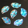 Novo 28mm Cristal Imitação Vidro Folhas Cor Gradiente Folhas Feito à Mão DIY Presilha Pingente Acessórios de Joias Atacado