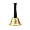 Campana de Mano con Mango de Madera, Campana de Clase para Jardín de Infantes, Campana de Navidad, Campana Dorada y Plateada con Mango, Campana de Bienvenida para Tienda, Campana de Mano