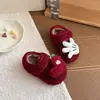 Atmosfera de Natal Sapatos Peludos de Desenho Animado de Inverno para Meninos e Meninas Moda de Inverno 2025 Mocassins Versáteis e Quentes para Crianças
