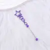 Llavero creativo de estrella de cinco puntas con cuentas DIY, llavero con forma de estrella y luna, disponible para venta al por mayor