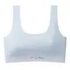 Ropa interior para niñas en desarrollo estudiantes de secundaria niños grandes top tube top envuelto en el pecho chaleco de dibujos animados sujetador sin costuras de copa fija ultra-delgado