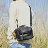 Bolso de Hombre de Cuero Curtido Vegetal Bolso de Hombro Bolso Cruzado para Hombre Verano Cuero Genuino Casual Capa Superior Piel de Vaca Japonés Gran Capacidad Mochila Moderna