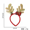 2027 Headwear de Estrella Diadema de Astas de Reno Hebilla para la Cabeza Suministros para Fiesta Navideña Diadema de Gorro Navideño de Dibujos Animados para Niños