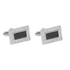 AliExpress Amazon novos abotoaduras de cristal de diamante redondo moda listradas abotoaduras para camisa masculina