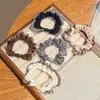 Diadema de Encaje a Cuadros Blanco y Negro Retro, Cuerda para Cabello Femenina de Cola de Caballo Alta, Alta Elasticidad y Sin Daño al Cabello, Diadema de Goma