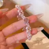 Pulsera de Perlas Rosa Dulce Rosa Francesa para Mujer, Lujo Ligero, Aspecto de Alta Calidad, Pulsera de Moda y Versátil para el Uso Diario