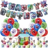 Set de Decoración para Fiesta de Cumpleaños Feliz con Temática de Fresa Banner de Cumpleaños Topper para Pastel Suministros en Espiral Lazo