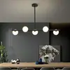 Lámpara de araña de restaurante nórdico nueva, lámparas de mesa modernas, simples, de tira larga, creativas, de alta gama, para bar de celebridades de internet, mesa de comedor